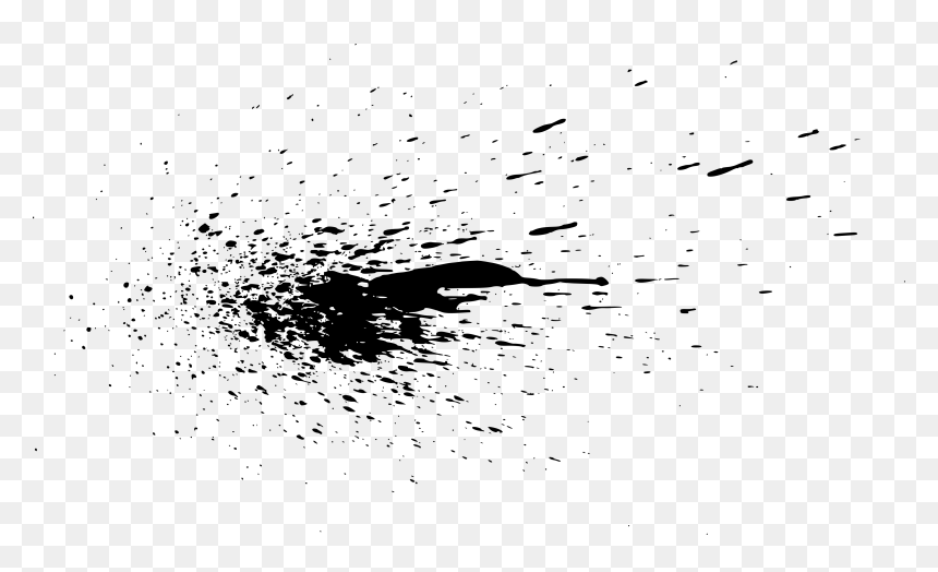 Monochrome, HD Png Download - grunge splatter png