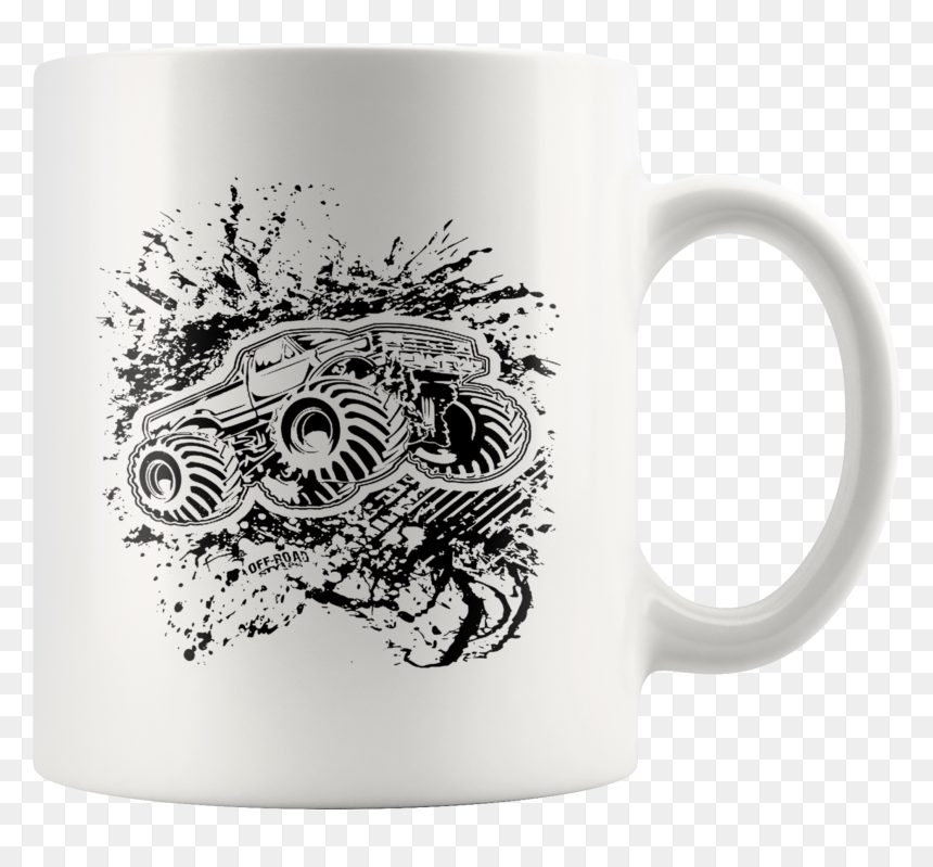 Monster Truck Jump Grunge Splatter Mug"
 Data-zoom="//cdn - Mug, HD Png Download - grunge splatter png