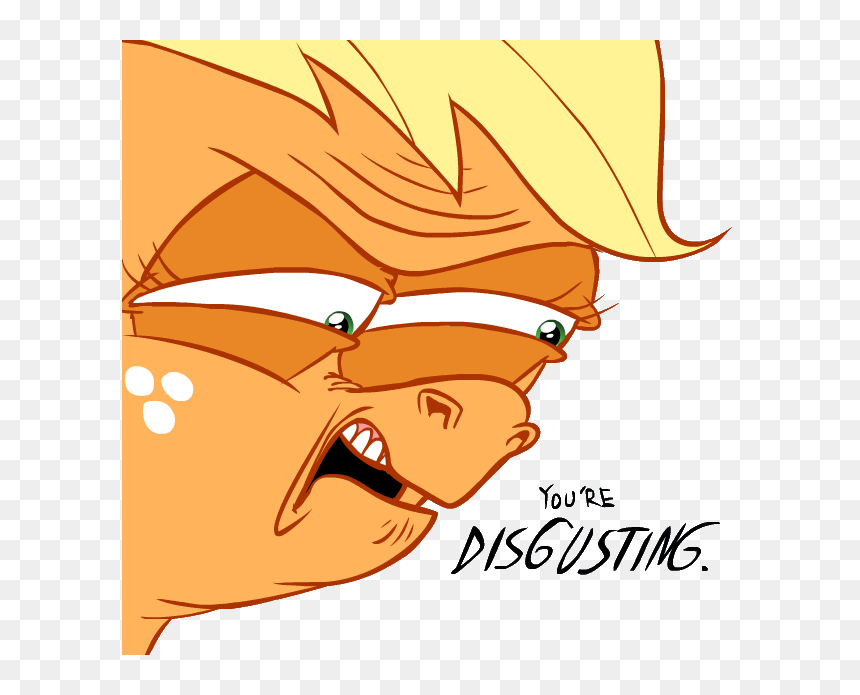 Youre Ou Disgusting Rainbow Dash Rarity Applejack Princess - Highly Disturbed, HD Png Download - disturbed png