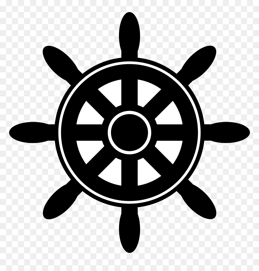 Ship Wheel Ships Clip Art Transparent Png - Ship Wheel Silhouette Png, Png Download - anchor silhouette png