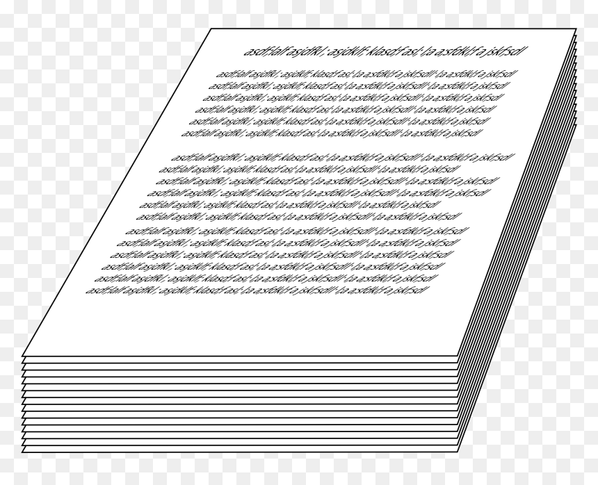 Manuscript Clipart, HD Png Download - paper stack png