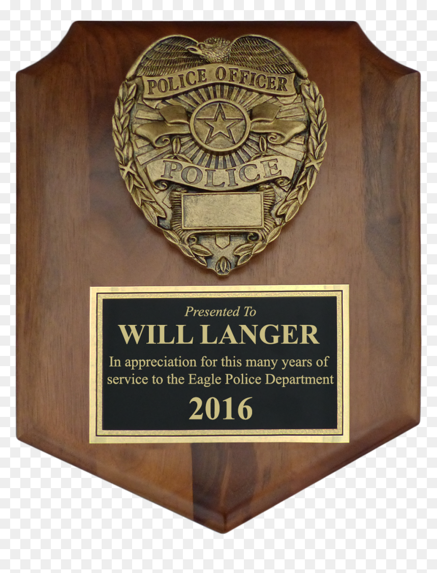 Law Enforcement Appreciation Plaque, HD Png Download - police shield png