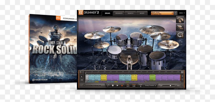 Ez Drummer Rock Solid Ezx, HD Png Download - beat machine png