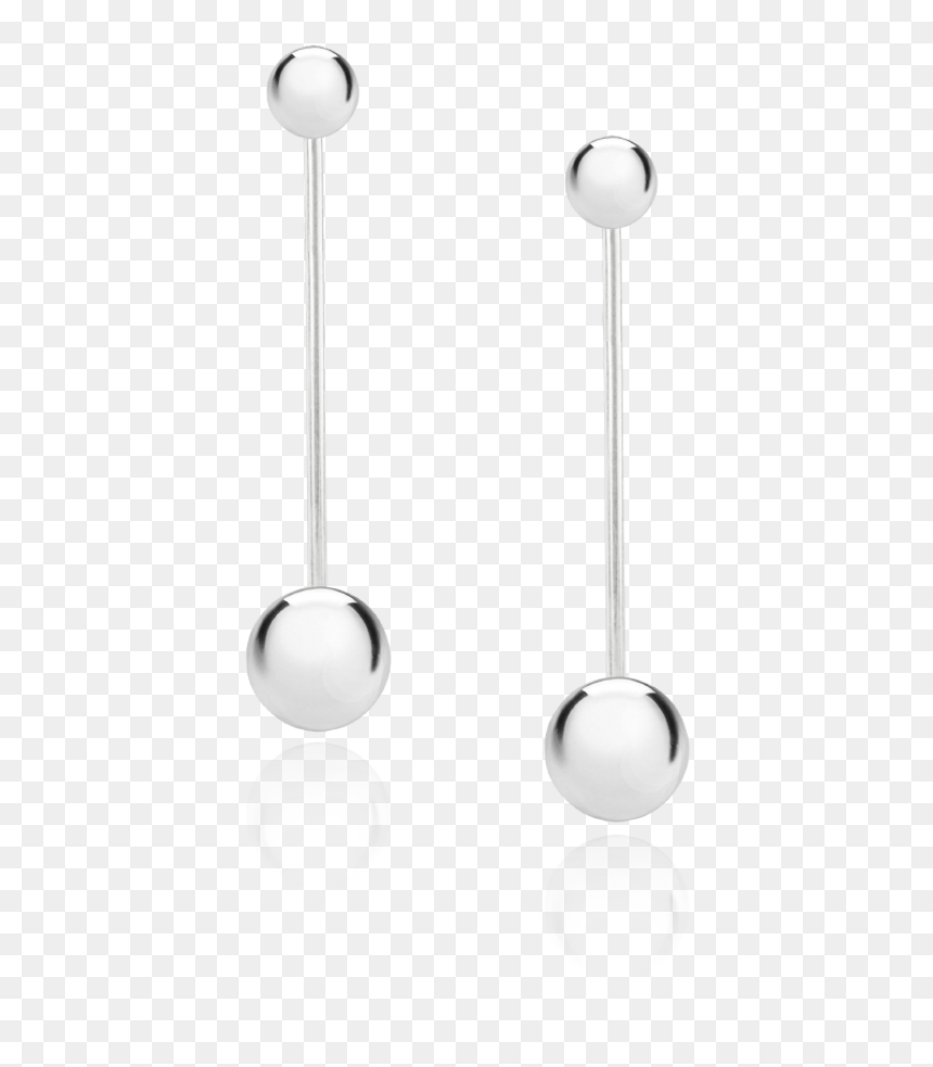 Earrings, HD Png Download - silver ball png