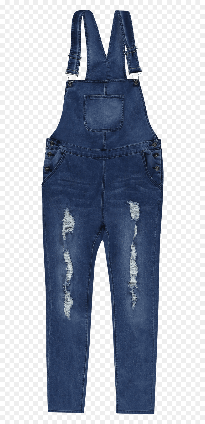 Distressed Overalls - One-piece Garment, HD Png Download - overalls png
