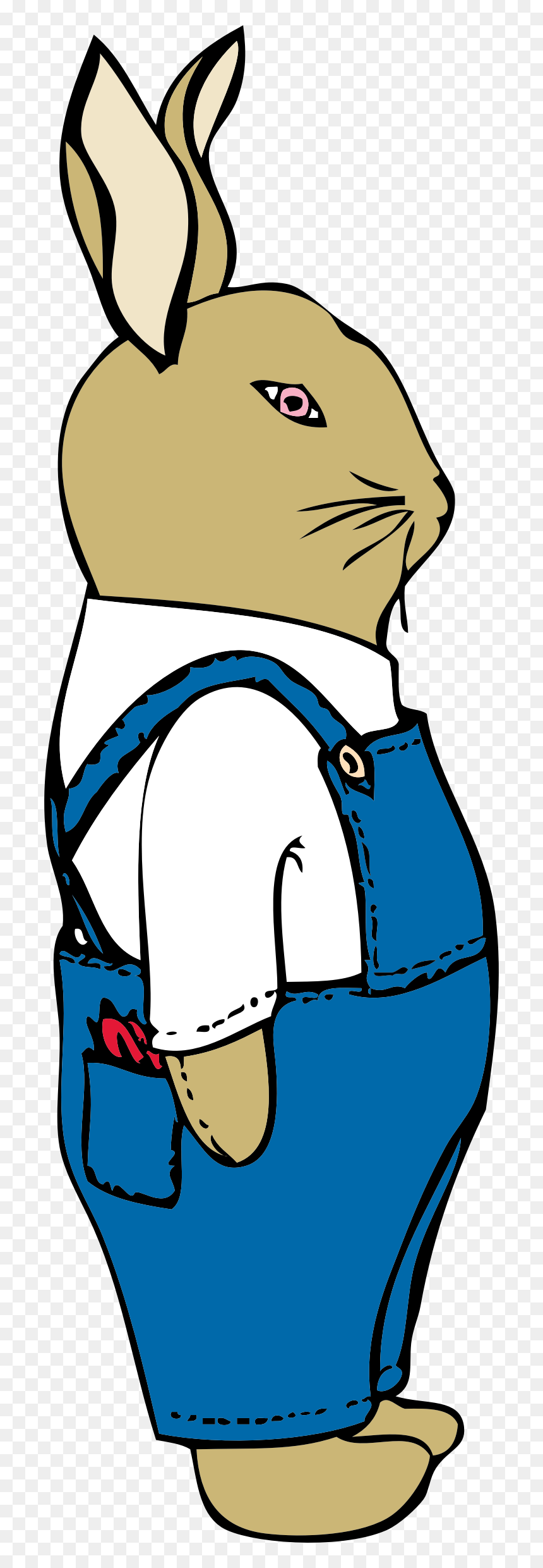 Bunny In Overalls Clip Arts - Bunny In Overalls, HD Png Download - overalls png