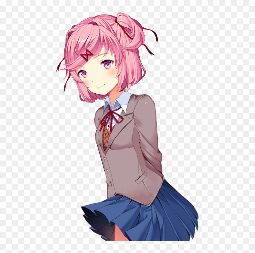 Natsuki, But It"s Monika - Monika But It's Also Natsuki, HD Png Download - monika doki doki png