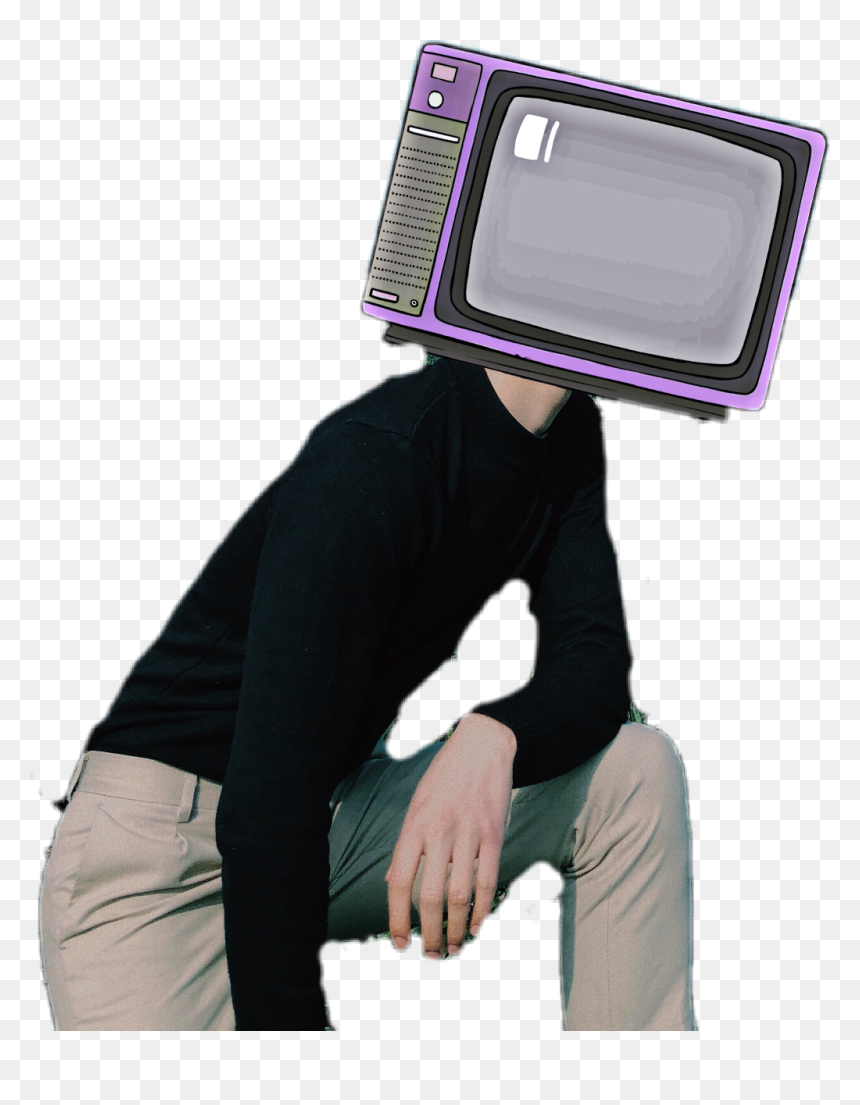 #oldtv - Sitting, HD Png Download - old tv set png
