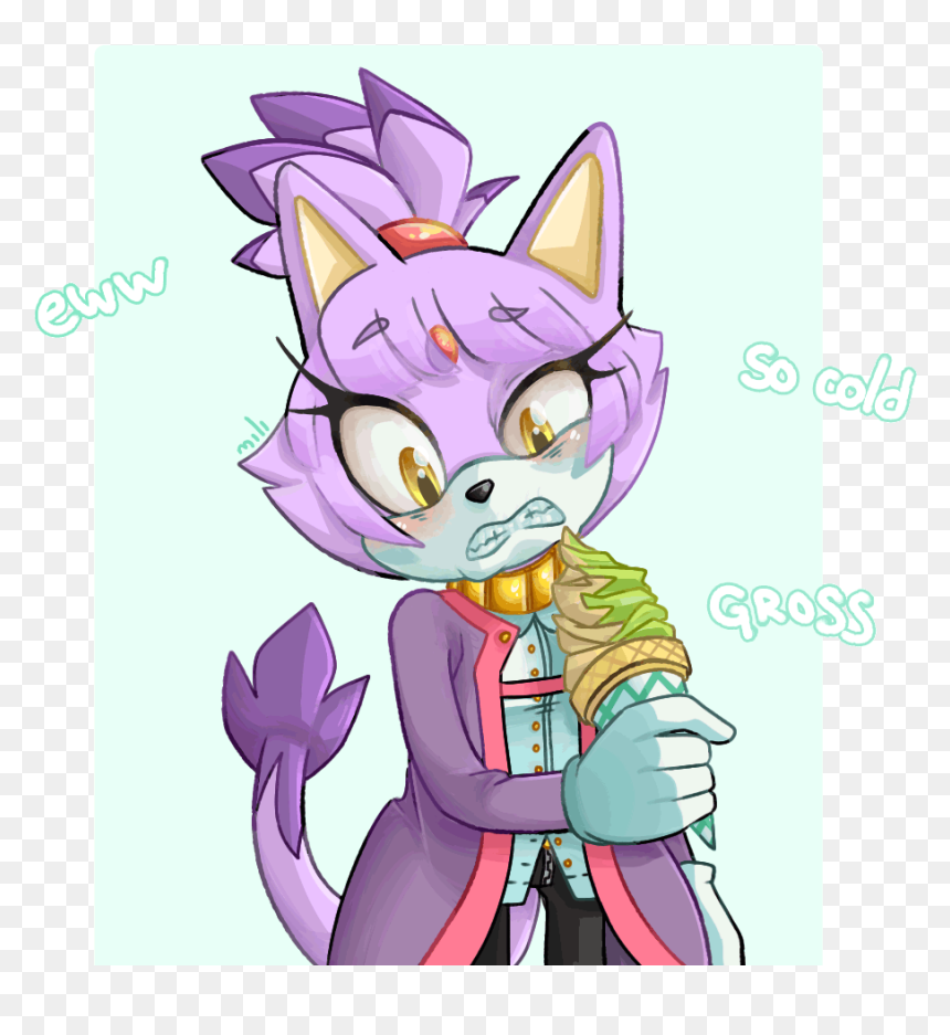 Transparent Cat Shadow Clipart - Ice Blaze The Cat, HD Png Download - blaze the cat png