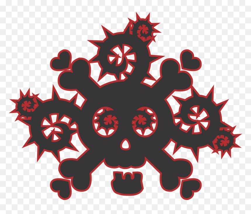 Vector Thorns Skull Free Photo - Red And Black Skulls Png, Transparent Png - thorn vine png