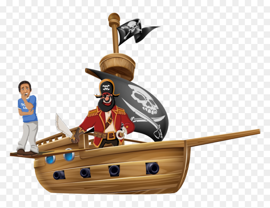 Transparent Call Clipart - Pirate Boats Cartoon, HD Png Download - pirate boat png