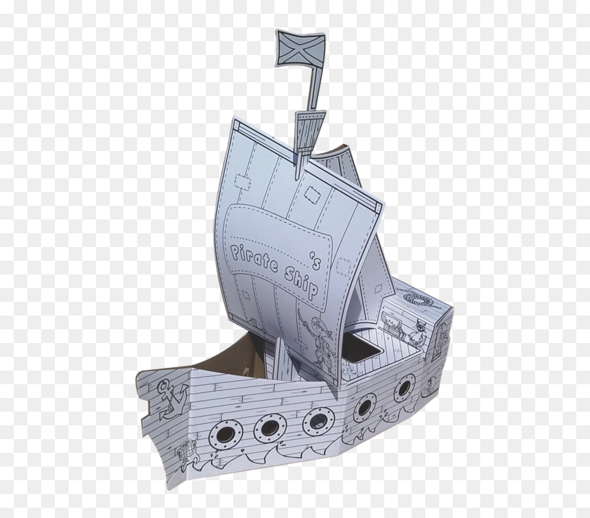 Crafty Colour In Pirate Ship By Black Peppa - Sail, HD Png Download - pirate boat png