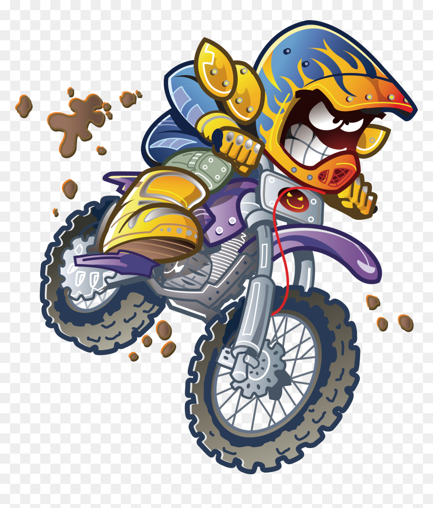 Transparent Tire Burnout Clipart - Dirt Bike Clipart, HD Png Download - motocross png