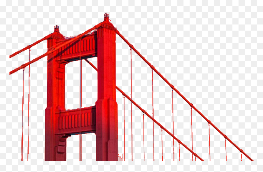 San Francisco Bridge Png - Golden Gate Bridge Top, Transparent Png - golden gate bridge silhouette png