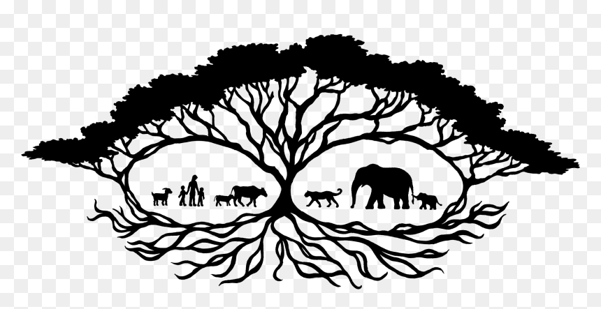 Logo By Life Connected - Silhouette, HD Png Download - tree of life silhouette png
