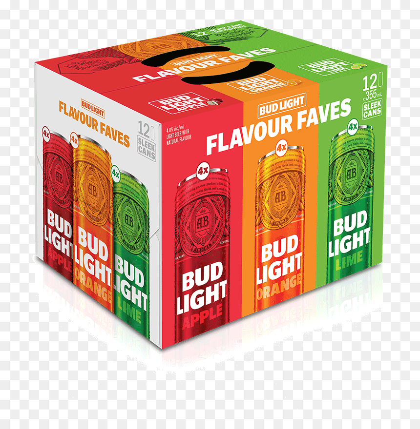 Bud Light Flavor Faves 12 X 355 Ml - Carton, HD Png Download - bud light can png