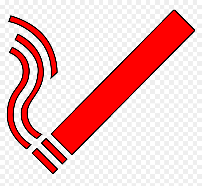 A4 No Smoking Signs To Print - Cigarette Clipart Black And White, HD Png Download - no smoking sign png