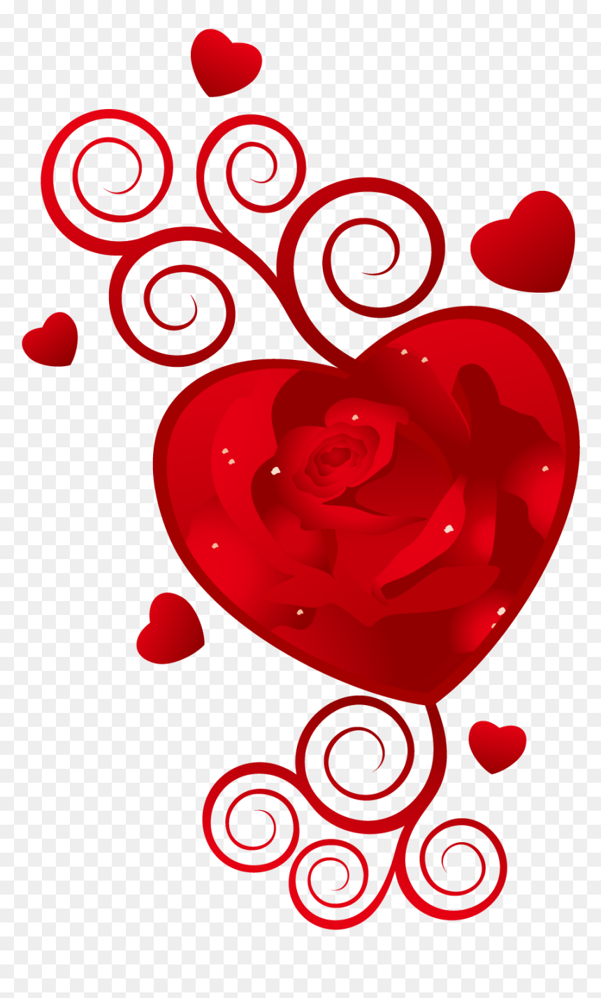 Heart February 14 Wish Valentines Vector Rose Clipart - Valentine's Day Images 2018, HD Png Download - rose heart png