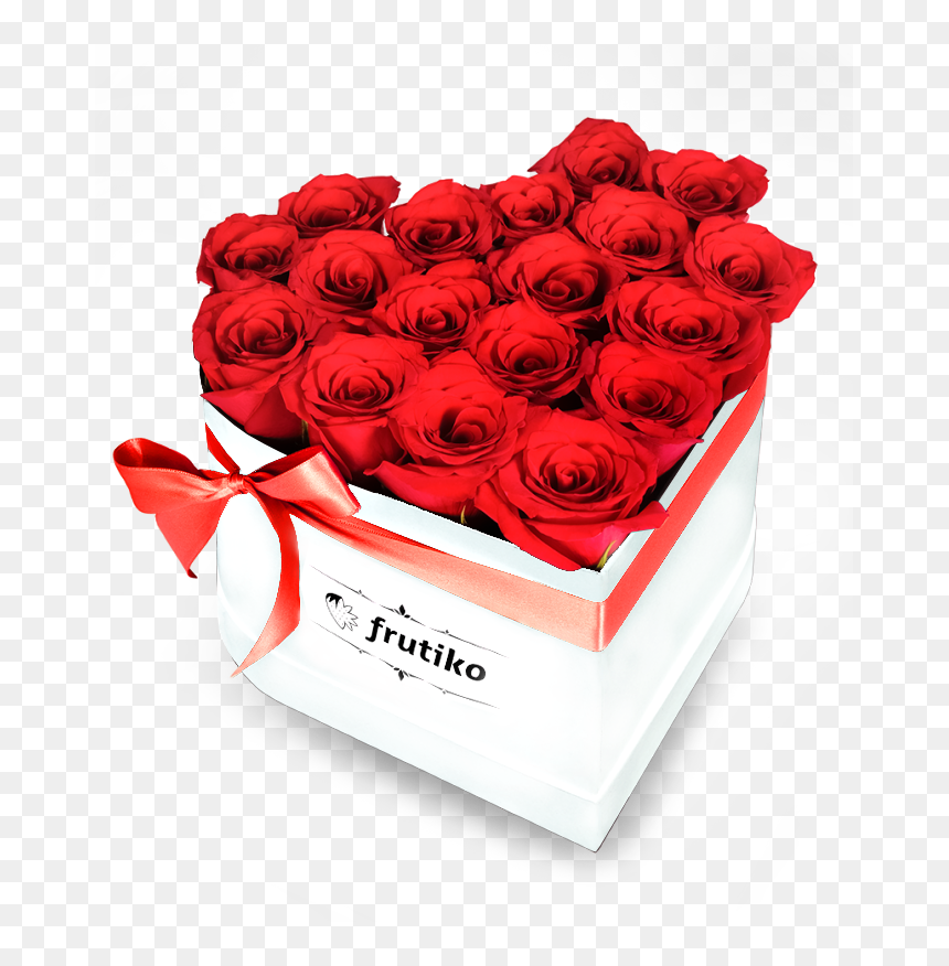 Red Roses White Heart Box - Roses Heart Box White, HD Png Download - rose heart png