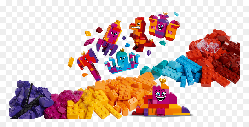 Transparent Pile Of Bricks Clipart - 70825 Queen Watevra's Build Whatever Box, HD Png Download - lego movie png