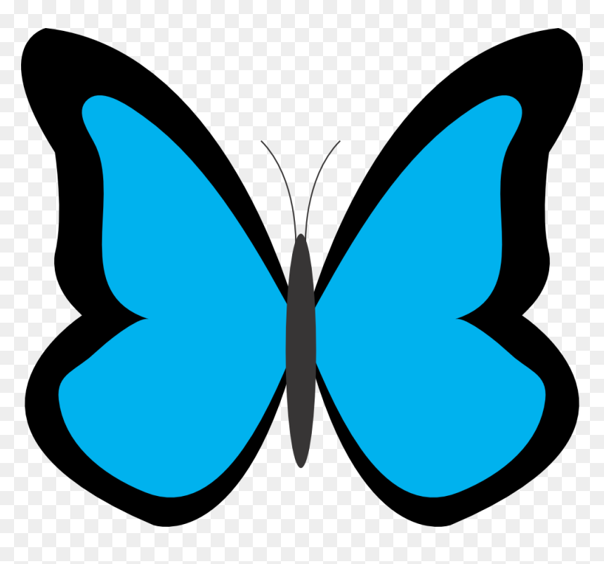 Butterfly Net Clipart - Simple Butterfly Clip Art, HD Png Download - butterfly net png