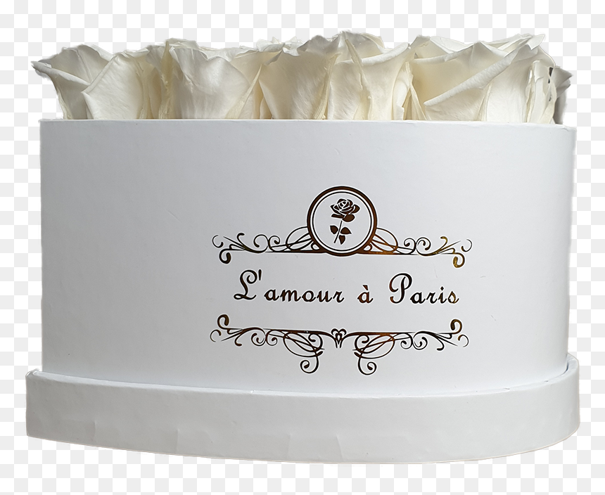 L"amour Forever Rose Heart Shaped Box With Pure White - Tissue Paper, HD Png Download - rose heart png