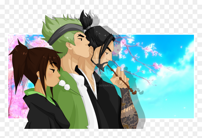 4 Iustar - Genji Hanzo Dva Samurai Champloo, HD Png Download - samurai champloo png