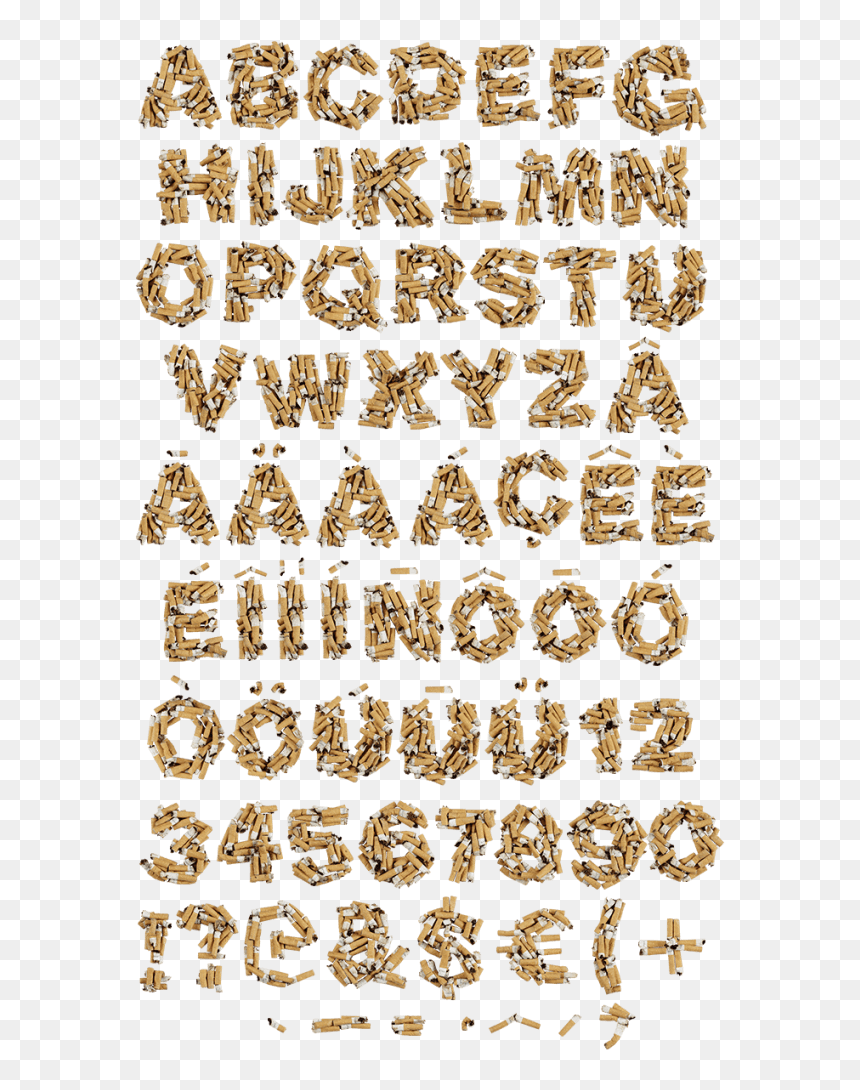 Cigarette Butt Smoking Font - Illustration, HD Png Download - cigarette butt png