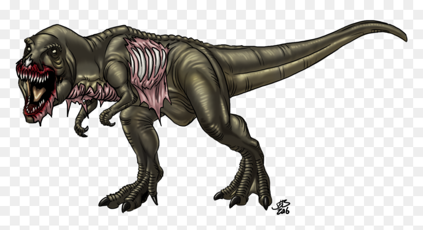 Tyrannosaurus Zombie, HD Png Download - undead png
