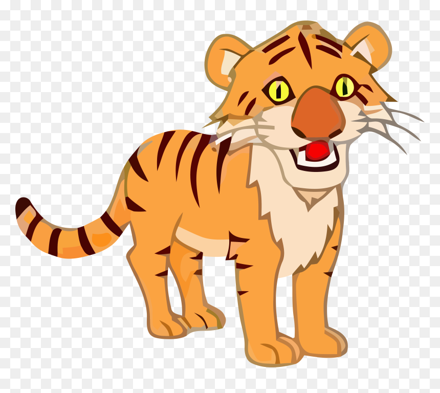 Young Tigger With Large Eyes Clipart Png Image Download - Siberian Tiger, Transparent Png - tiger eyes png