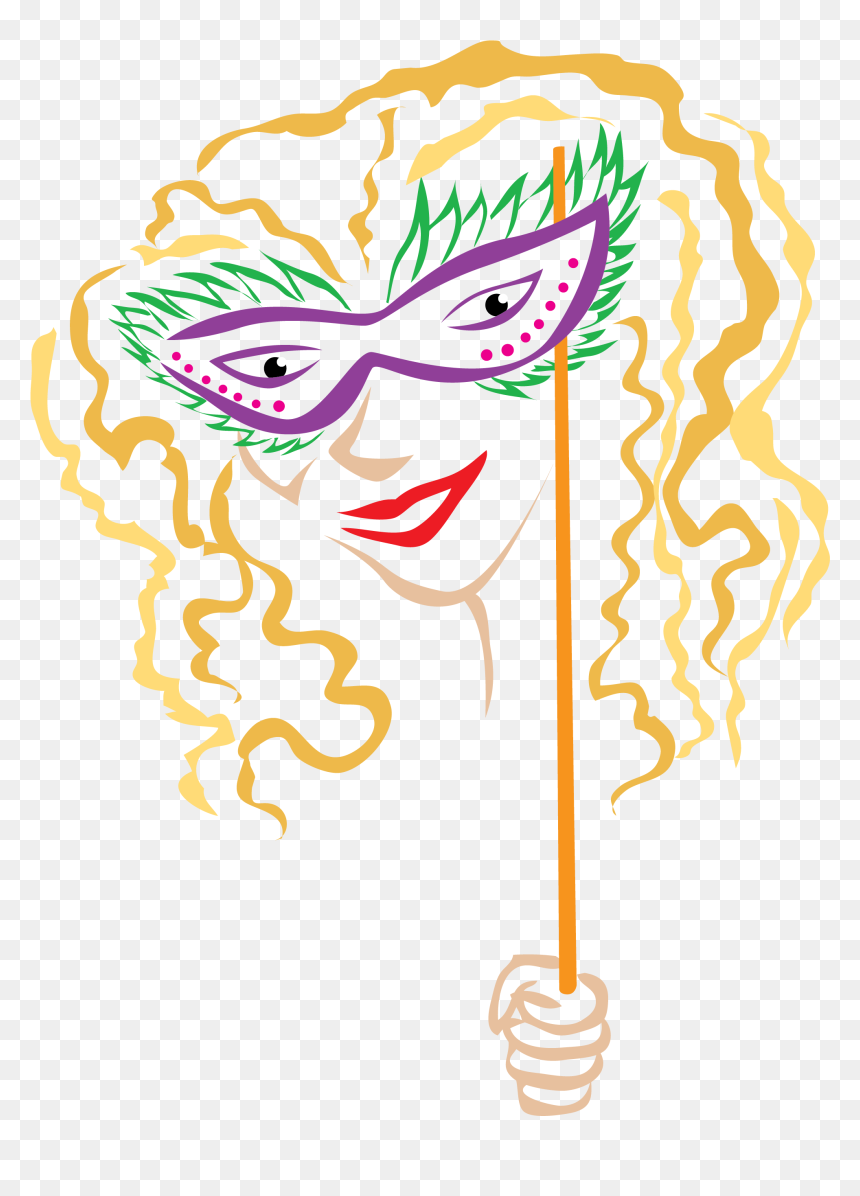 Mardi Gras Mask - Clip Art, HD Png Download - mardi gras masks png