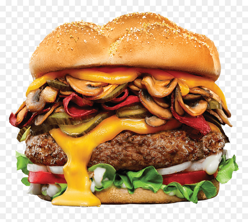 Double Jab Buffalo Burger, HD Png Download - burger and fries png