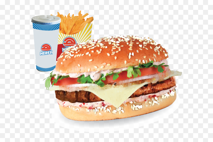 Herfy Turkish Burger, HD Png Download - burger and fries png