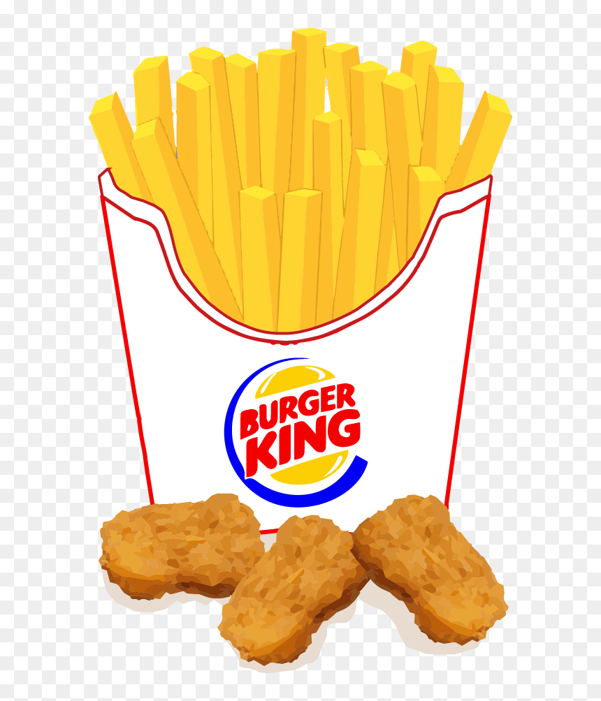Burger King Chicken Nuggets And Fries"
 Class="img - Burger King, HD Png Download - burger and fries png
