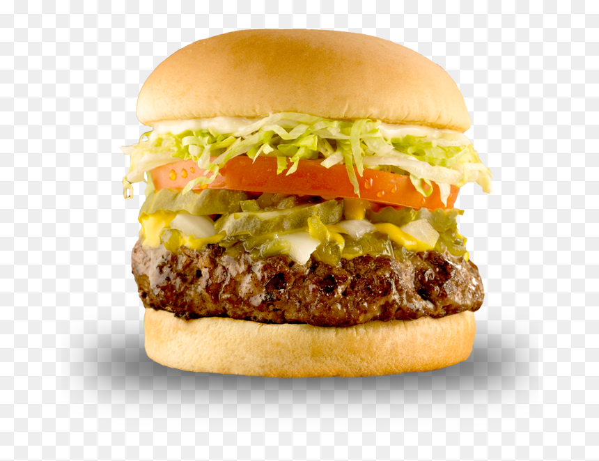 Fat Burger Original, HD Png Download - burger and fries png