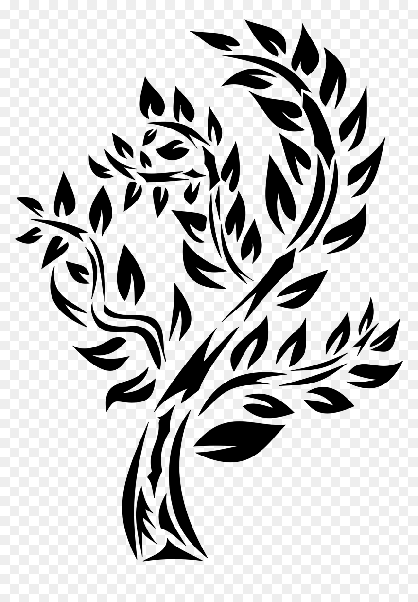 Abstract Tree Png Black - International Stuttering Awareness Day 2019, Transparent Png - black abstract png