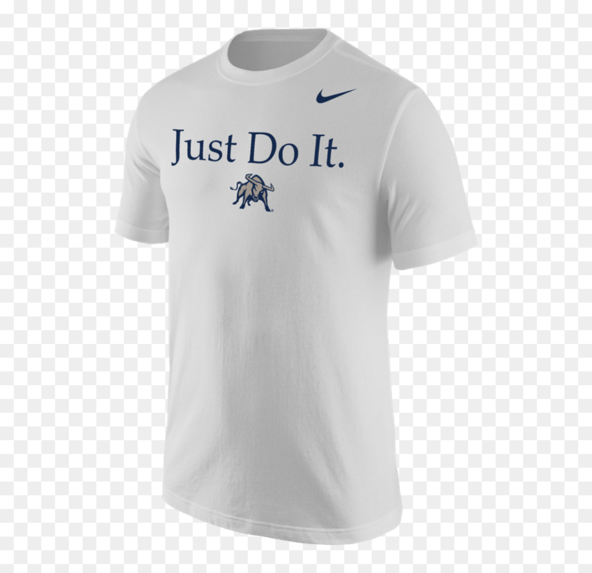 Just Do It Aggie Bull Nike T-shirt White - Active Shirt, HD Png Download - nike just do it png