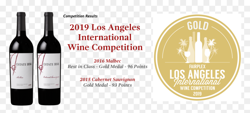 Los Angeles International Wine Competition Gold, HD Png Download - gold bottles png