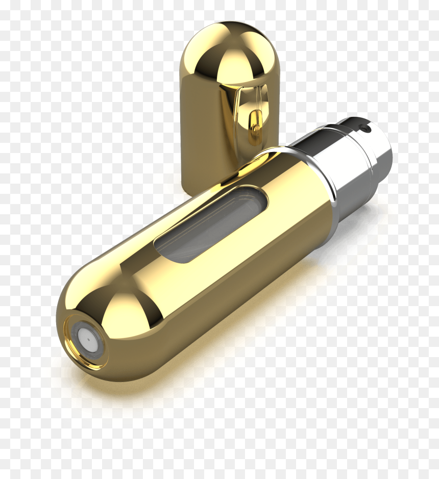 Portascent Refillable Travel Perfume Atomiser Spray - Atomizer Nozzle, HD Png Download - gold bottles png