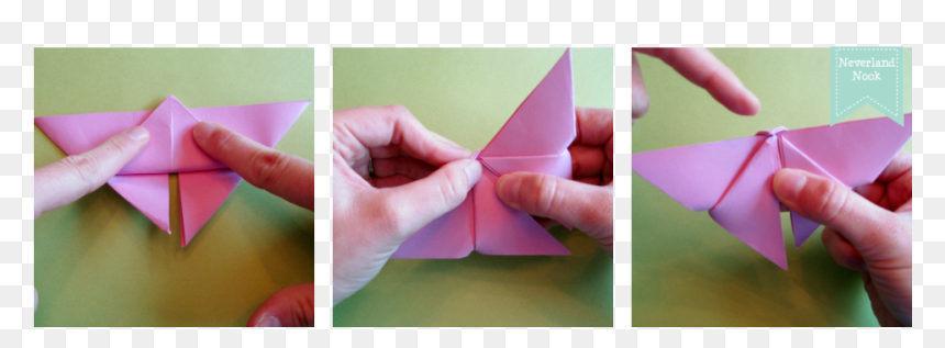 Fold Butterfly - Origami, HD Png Download - folded paper png