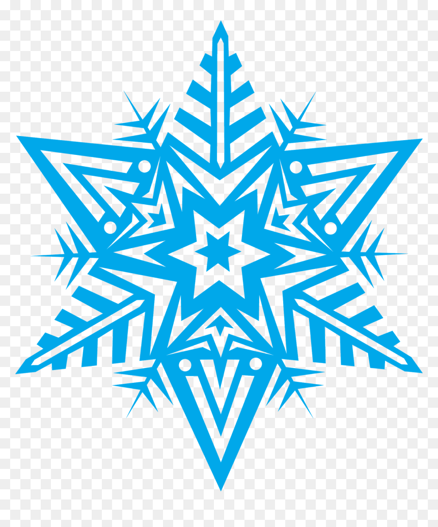 Blue Snowflake Clip Art, HD Png Download - blue snowflake png