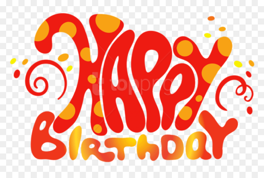 Happy Birthday Text Art Png - First Happy Birthday Png, Transparent Png - happy birthday background png
