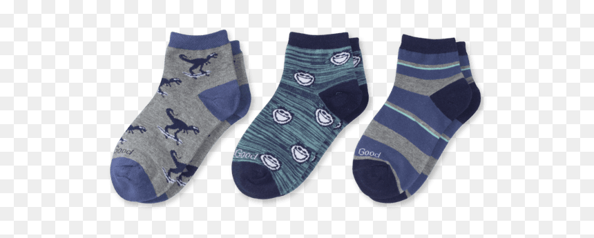 3-pack Boys Jake & Dinosaur Quarter Socks - Sock, HD Png Download - the good dinosaur png