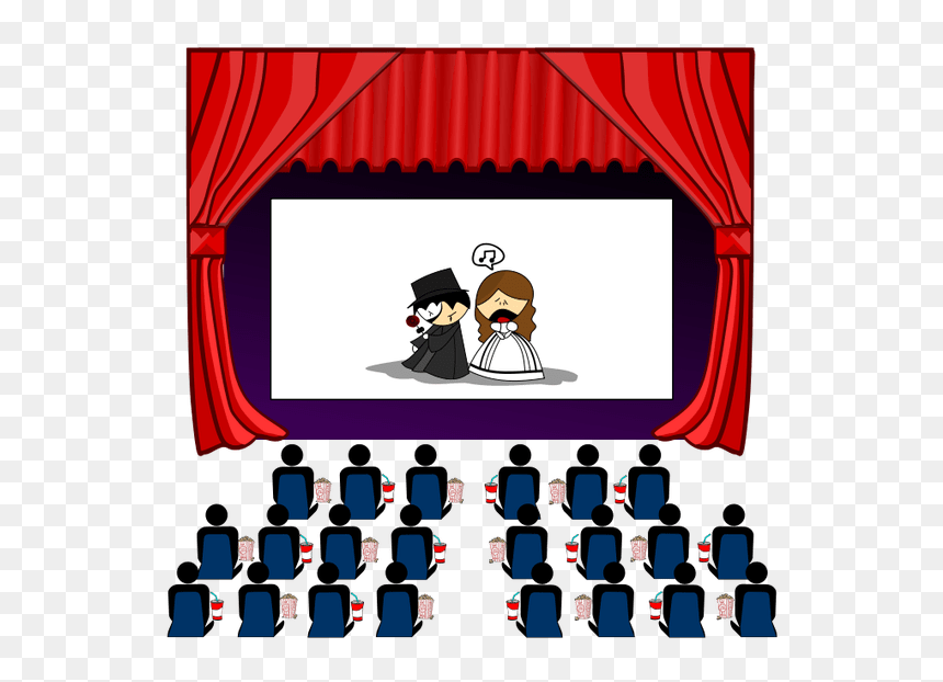 Theatre Clipart Stage - Theatre Curtains Clip Art, HD Png Download - stage curtain png