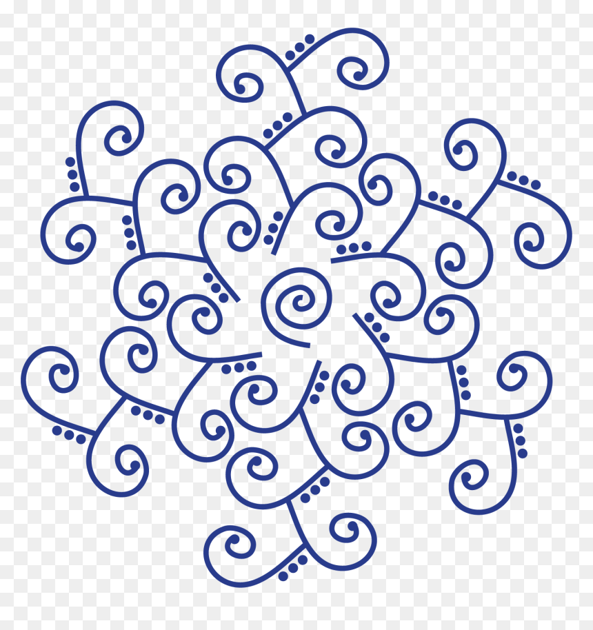 Circle, HD Png Download - blue snowflake png