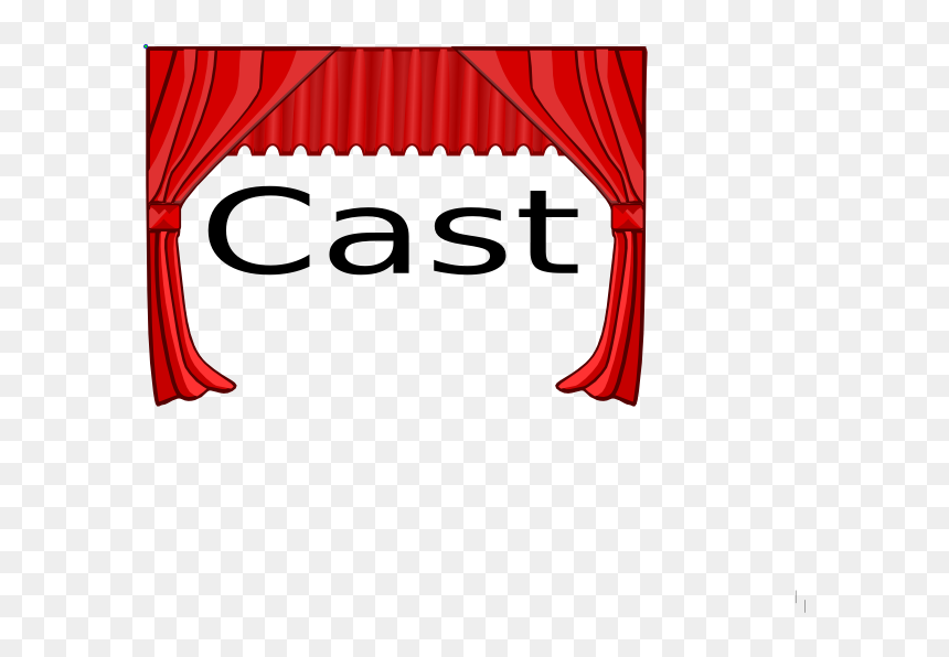 Cast List Title Clip Art - Theatre Curtains Clip Art, HD Png Download - stage curtain png