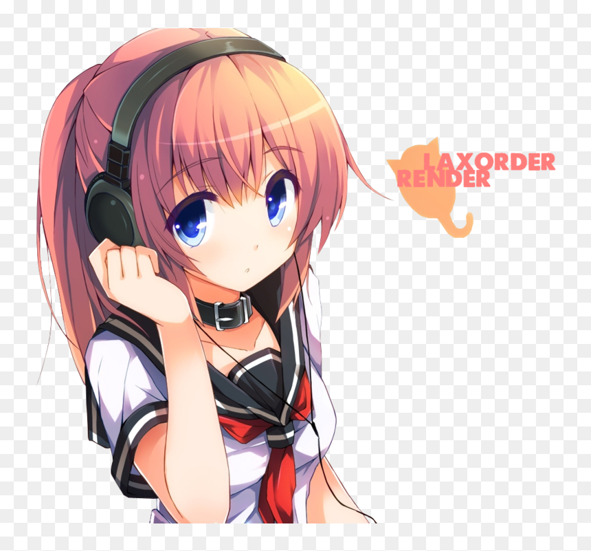 Anime Headphones Png - Anime Girl With Headphones, Transparent Png - manga girl png