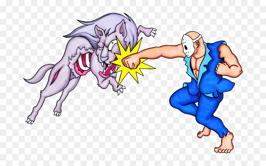 Rick Punching A Zombie Dog In The Face - Splatterhouse Clip Art, HD Png Download - rick face png