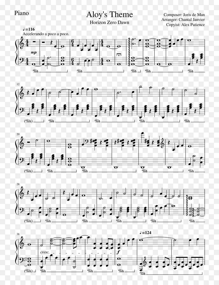 Sheet Music, HD Png Download - aloy png