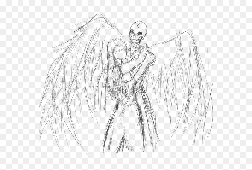 Goth Copy - Sketch, HD Png Download - gothic heart png